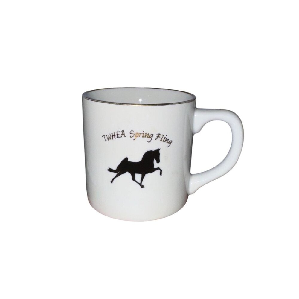Vintage Porcelain Horse Mug TWHEA Spring Fling Design
